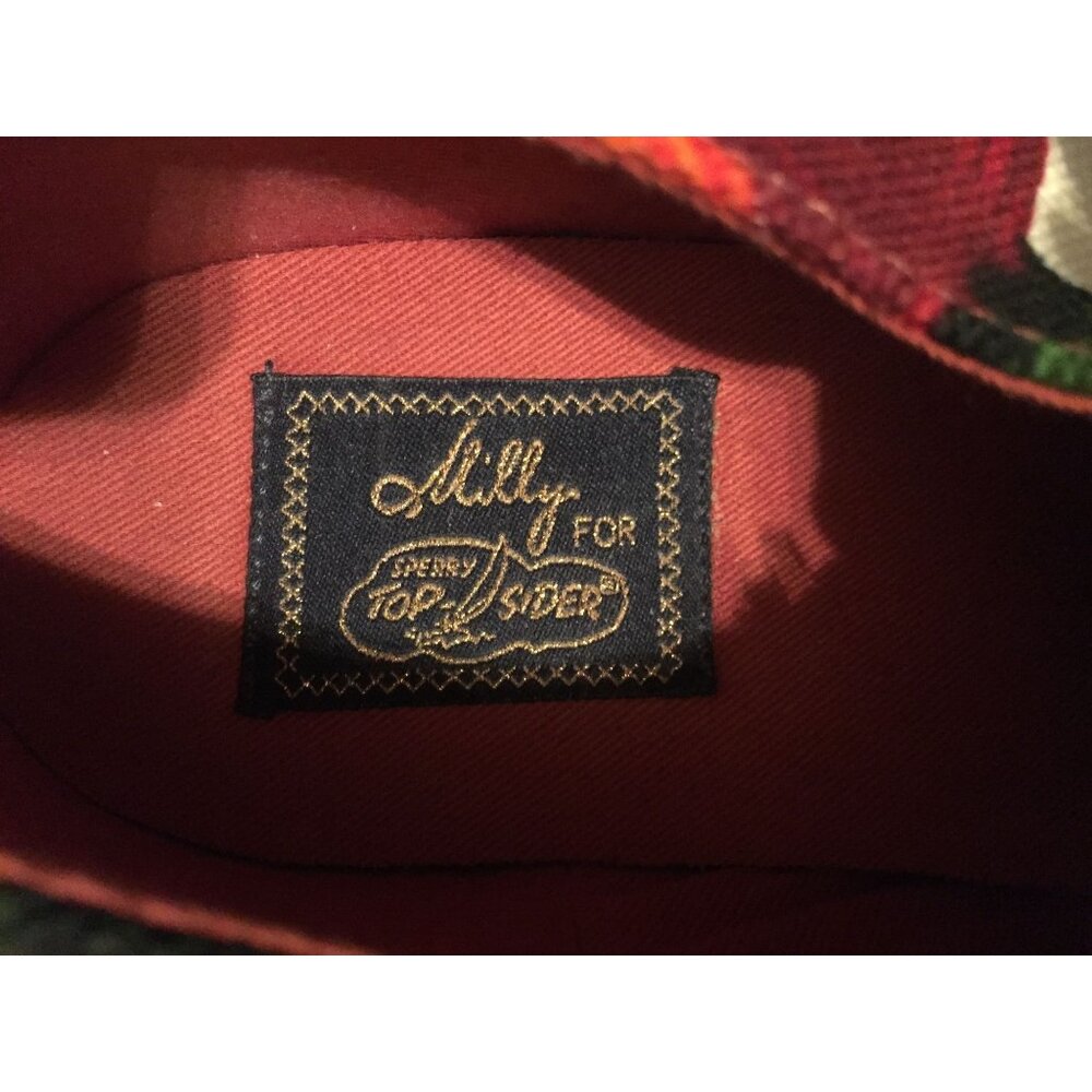 Milly for Sperry Top-Sider Sneakers Womens 9M Used Red Floral - Picture 8 of 16